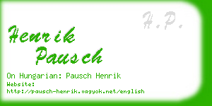 henrik pausch business card